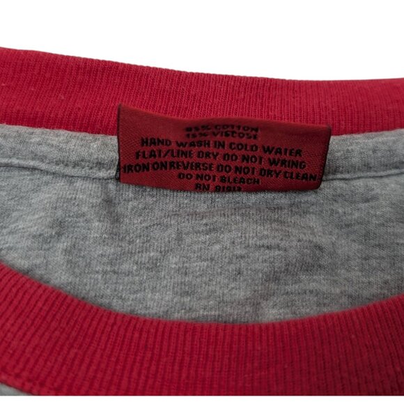 Vintage Makaveli Brand Tupac 2Pac Shirt 00s Y2K Gray Ringer Sz Tag XL (Fit L) - Picture 6 of 8